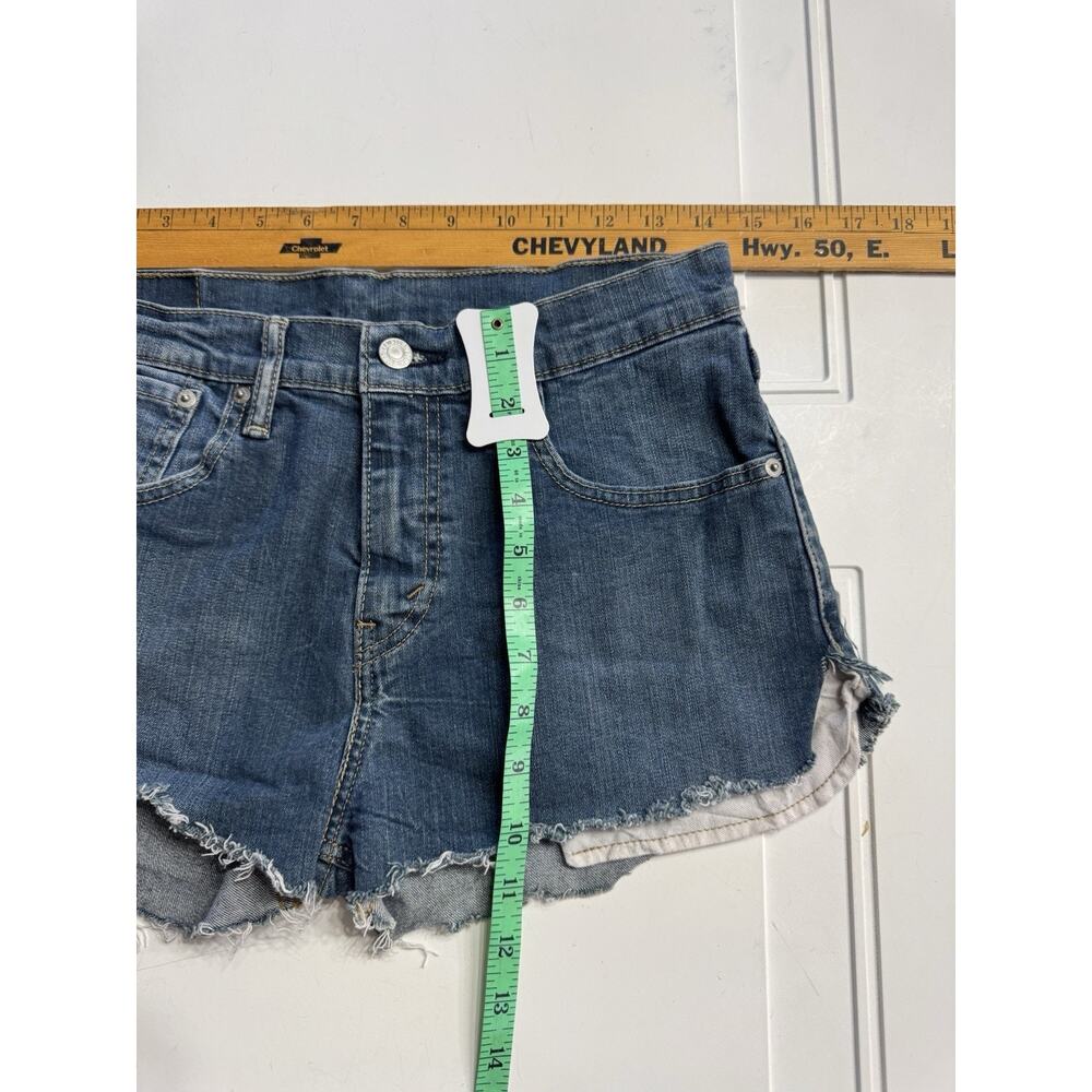 Levis 508 Shorts Womens 29 Raw Hem Cut Off Shorts Denim - Picture 4 of 5